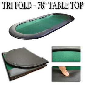 Brybelly Green 78"x35" Tri-Fold Poker Table Top