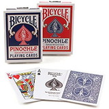 Brybelly Bicycle Pinochle, Standard Index, 6 Decks Red/Blue