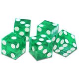 Brybelly (5) New Green 19mm Grd A Precision Dice w/Matching Serial #s