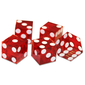 Brybelly (5) New Red 19mm Grd A Precision Dice w/Matching Serial #s