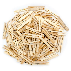 Brybelly Wooden Spring Clothespins, 100-pack