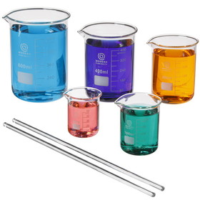 Brybelly Glass Beakers 50mL-1000mL, 5-pack