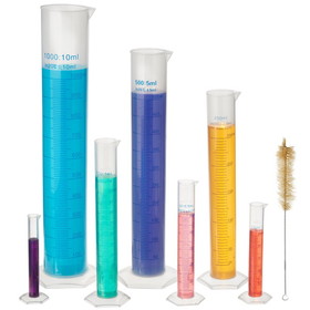 Brybelly 7-pack Plastic Graduated Cylinders, 10-1000mL