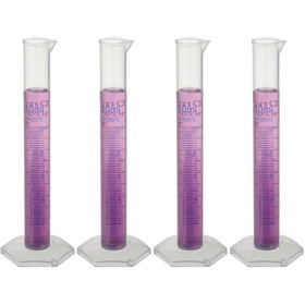 Brybelly 4-pack Plastic Graduated Cylinders, 10mL