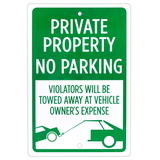 Brybelly Private Property No Parking Sign