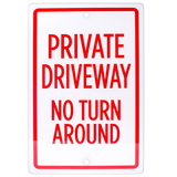 Brybelly Private Gateway No Turn Around Sign
