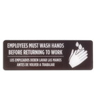 Brybelly Bilingual Spanish/English Employees Must Wash Hands Sign