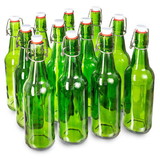 Brybelly KBOT-114 16 oz Green Grolsch Bottle, 12-pack