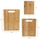 Brybelly Natural Bamboo 3 Piece Cutting Board Set