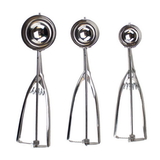 Brybelly 3 Pack Stainless Steel Mechanical Ice Cream Scoops