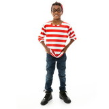 Brybelly Where's Wally Halloween Costume - Child's Cosplay Outfit, L