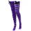 Brybelly Purple Striped Thigh High Costume Tights