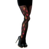 Brybelly Flamin' Black Mid Rise Costume Tights