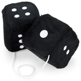 Brybelly Pair of Black 3in Hanging Fuzzy Dice