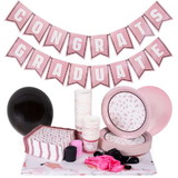 Brybelly MGRD-002 Rose Gold Graduation Party Supplies - Decoration Kit