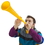 Brybelly Blue 26in Plastic Vuvuzela Stadium Horn, Collapses to 14in