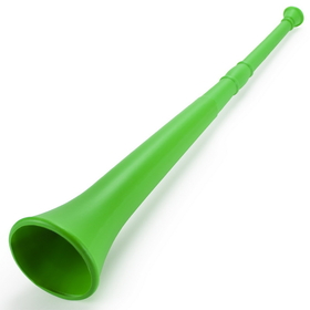 Brybelly Green 26in Plastic Vuvuzela Stadium Horn, Collapses to 14in