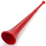 Brybelly Red 26in Plastic Vuvuzela Stadium Horn, Collapses to 14in