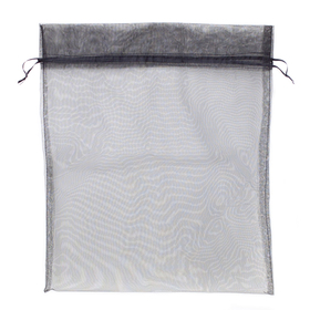 Brybelly Large (10in x 12in) Black Organza Bag with Drawstrings
