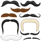 Brybelly Mr. Moustachio's Stach'oos, 10 Temporary Tattoo Mustaches