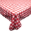 Brybelly Red and White Vinyl Table Cloth with Flannel Backing