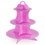 Brybelly Pink Polka Dot 3 Tier Cupcake Stand, 14in Tall by 12in