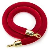 Brybelly 4.5-foot Red Velvet Rope, Gold