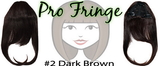 Brybelly #2 Dark Brown Pro Fringe Clip In Bangs