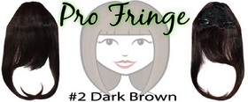 Brybelly #2 Dark Brown Pro Fringe Clip In Bangs