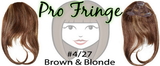 Brybelly #4/27 Brown w/ Golden Highlights Pro Fringe Clip In Bangs