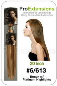 Brybelly Pro Lace 20", #6/613 Chestnut Brown w/Platinum Highlights