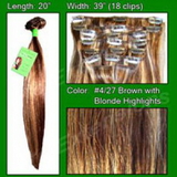 Brybelly #4/27 Dark Brown w/ Golden Blonde Highlights - 20 inch