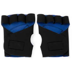 Brybelly Half Finger Padded Cycling Gloves, Blue