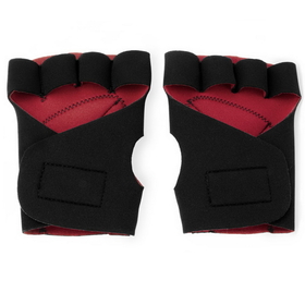 Brybelly Half Finger Padded Cycling Gloves, Red