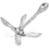 Brybelly Folding Grapnel Boat Anchor, 7 lbs.