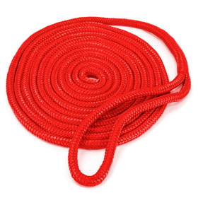 Brybelly 15' Double-Braided Nylon Dockline, Red