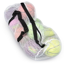 Brybelly 39" Mesh Sports Ball Bag with Strap, White