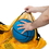 Brybelly 39" Mesh Sports Ball Bag with Strap, Yellow