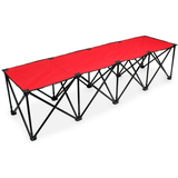 Brybelly 6-Foot Portable Folding 4 Seat Bench, Red