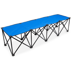 Brybelly 6-Foot Portable Folding 4 Seat Bench, Blue