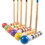 Brybelly Six-Player Travel Croquet Set with Drawstring Bag
