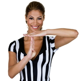 Brybelly Women's Official Striped Referee/Umpire Jersey, S