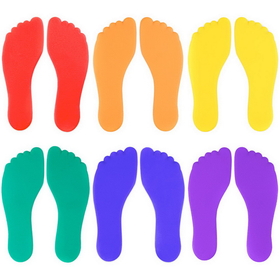 Brybelly Set of Six Colorful Foot-Shaped Floor Markers