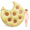 Brybelly 5-foot Chocolate Chip Cookie Pool Float
