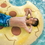 Brybelly 5-foot Chocolate Chip Cookie Pool Float