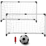 Brybelly Set of Two Youth Soccer Goals with Soccer Ball and Pump