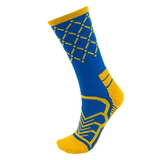 Brybelly Medium Basketball Compression Socks, Blue/Gold