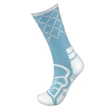 Brybelly Medium Basketball Compression Socks, Light Blue/White