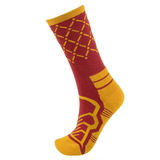 Brybelly Medium Basketball Compression Socks, Red/Yellow