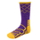 Brybelly Large Basketball Compression Socks, Purple/Yellow